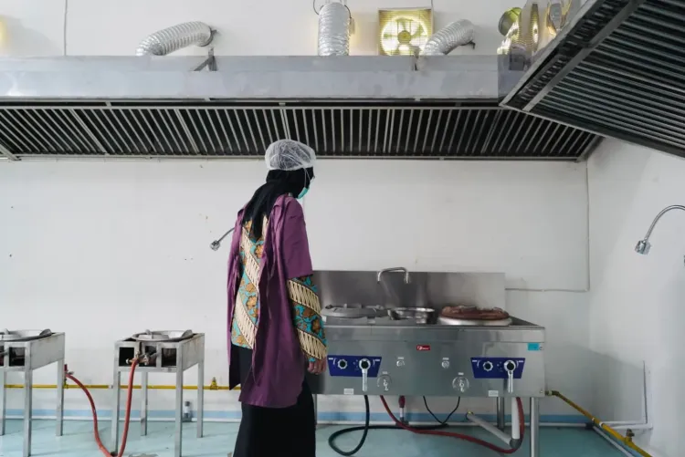 pengaturan zona bersih dapur