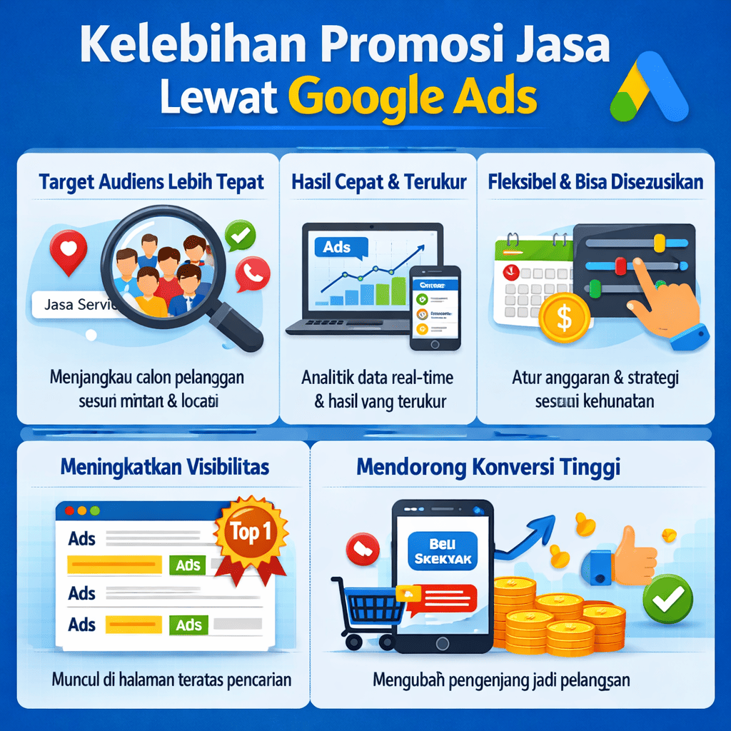 kelebihan promosi jasa lewat Google Ads