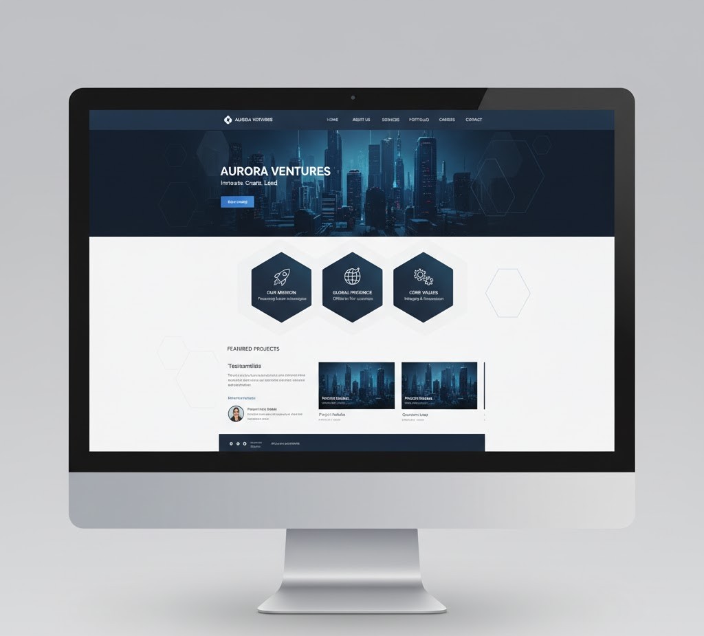 contoh website company profile modern